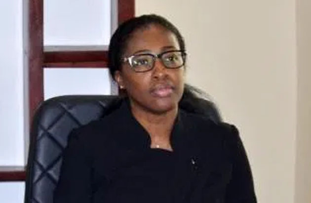 La ministre de la Justice, Garde des Sceaux, Erlyne Antonela Ndembet épse Damas.